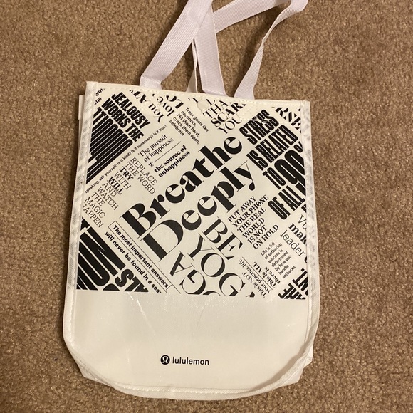 Lululemon Razorback Black and Dark Gray Striped Workout Tank w/ Bag - Picture 7 of 7